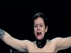 Short-haired slut got clamped and tortured